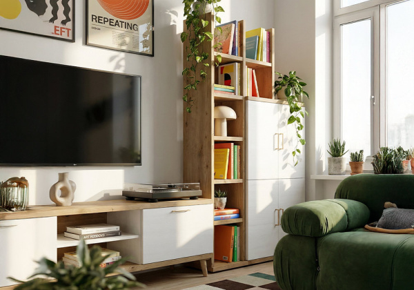 Estantería con bajo bar PUGLIA-ambiente Estantería con bajo bar PUGLIA-ambiente