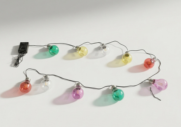 Guirnalda solar 10 bombillas color para jardín OLEA