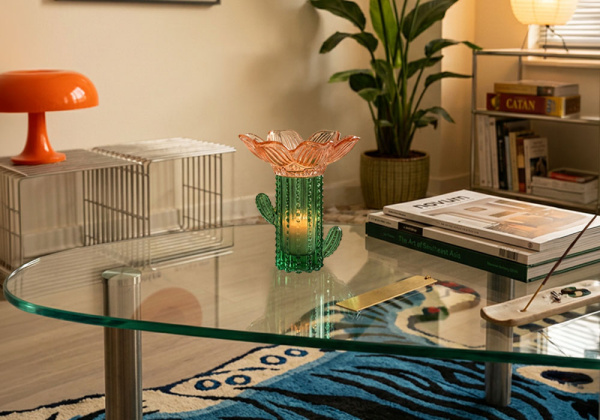 candleholder flower/cactus CHIC