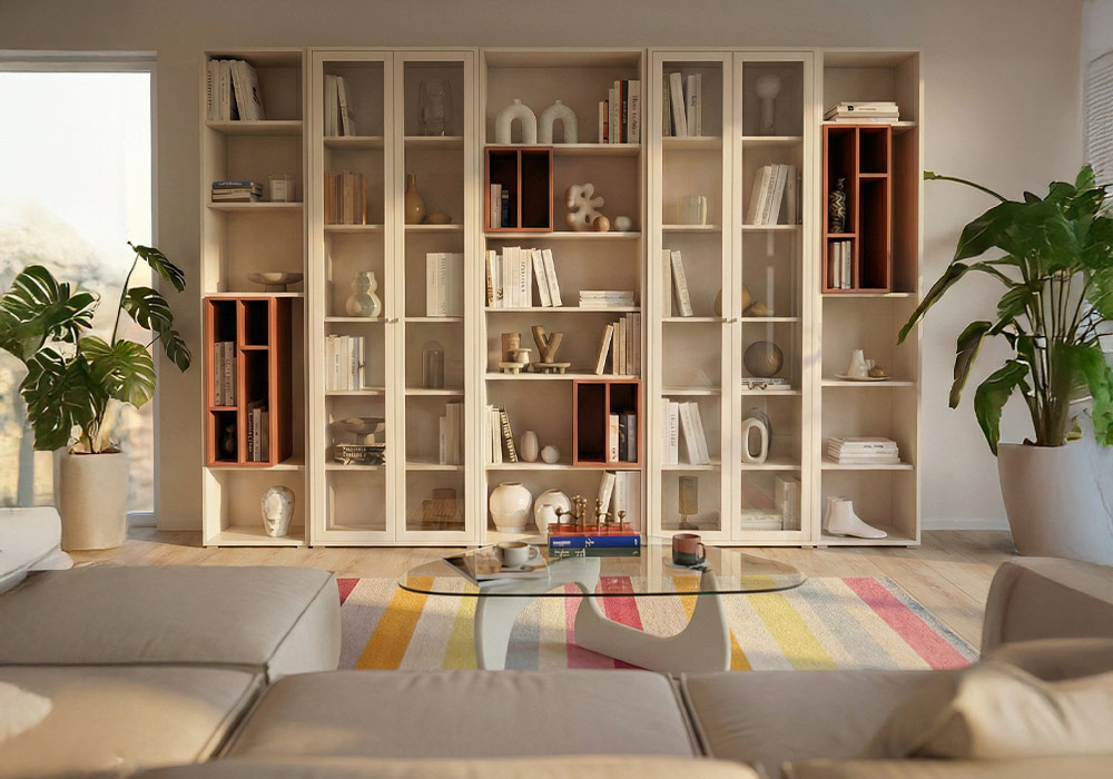 Vitrina 2 puertas cristal KUBO convinacion ambiental