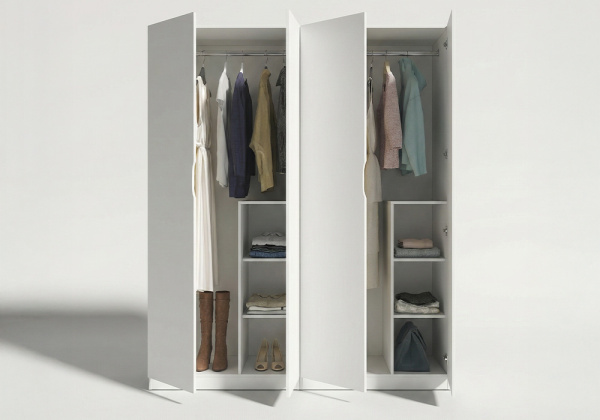 Armario 2 puertas batientes MORFEO doble abiertos