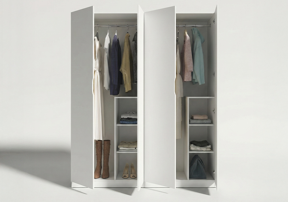 Armario 2 puertas batientes MORFEO doble abiertos