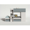 Cama tren doble PUZZLE-frente Cama tren doble PUZZLE-frente