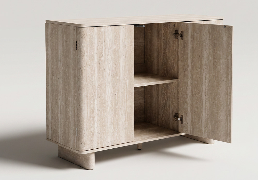 Sideboard três portas de travertino treavtine travertino Sideboard três portas de travertino treavtine travertino