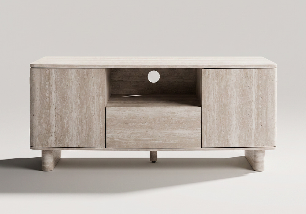 Mueble TV efecto travertino TRAVIA