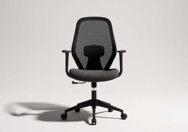 Silla oficina giratoria LIX antracita frontal