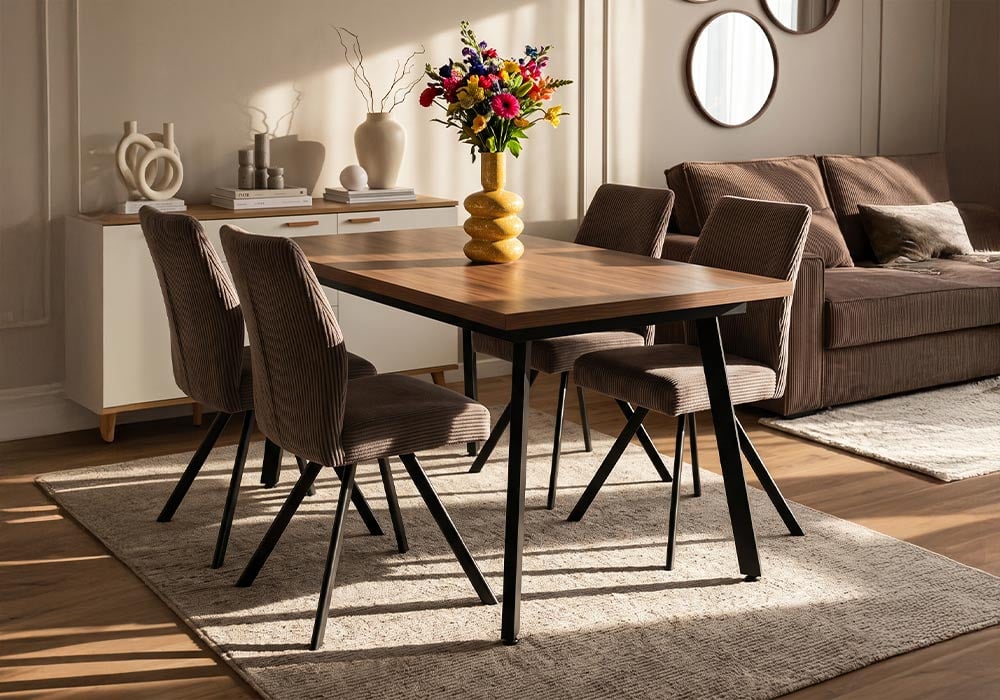 Mesa comedor rectangular extensible RIVA