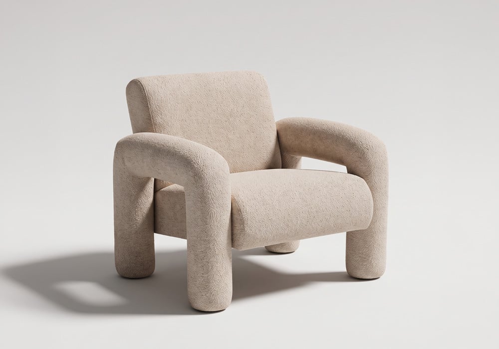 Sillón tapizado NIRO 3/4 Sillón tapizado NIRO 3/4