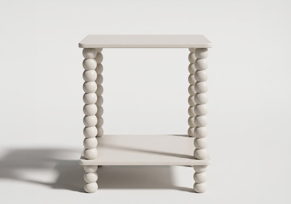 Mesa auxiliar CHAI beige frontal