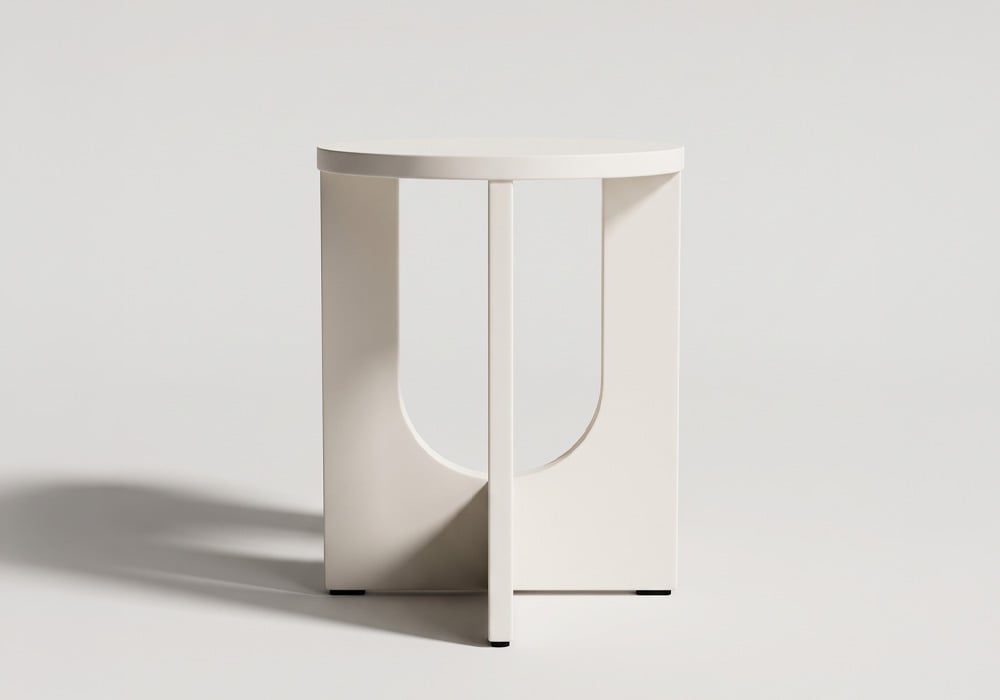 Mesa auxiliar BOP blanco frontal Mesa auxiliar BOP blanco frontal