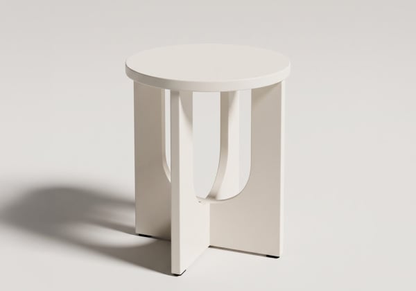 Mesa auxiliar BOP blanco lateral Mesa auxiliar BOP blanco lateral