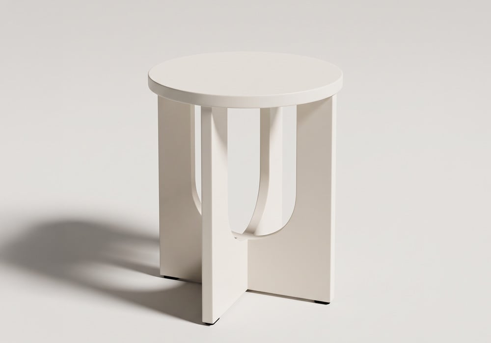 Mesa auxiliar BOP blanco lateral Mesa auxiliar BOP blanco lateral