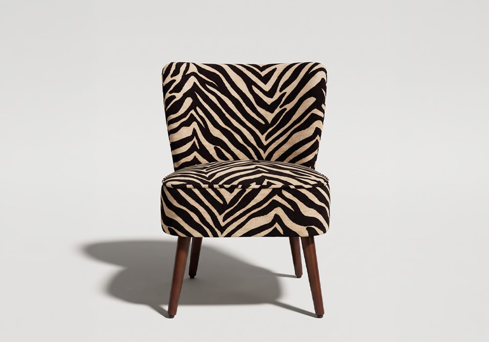 Sillón tapizado tigre CHIA frontal Sillón tapizado tigre CHIA frontal