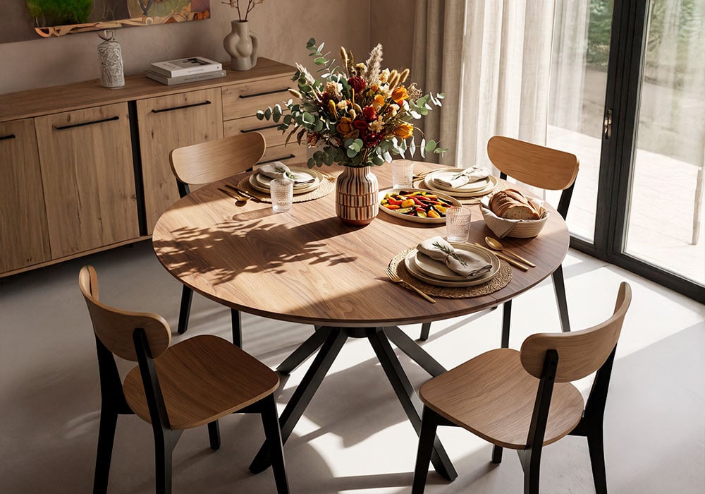 Mesa comedor redonda extensible TAO Mesa comedor redonda extensible TAO