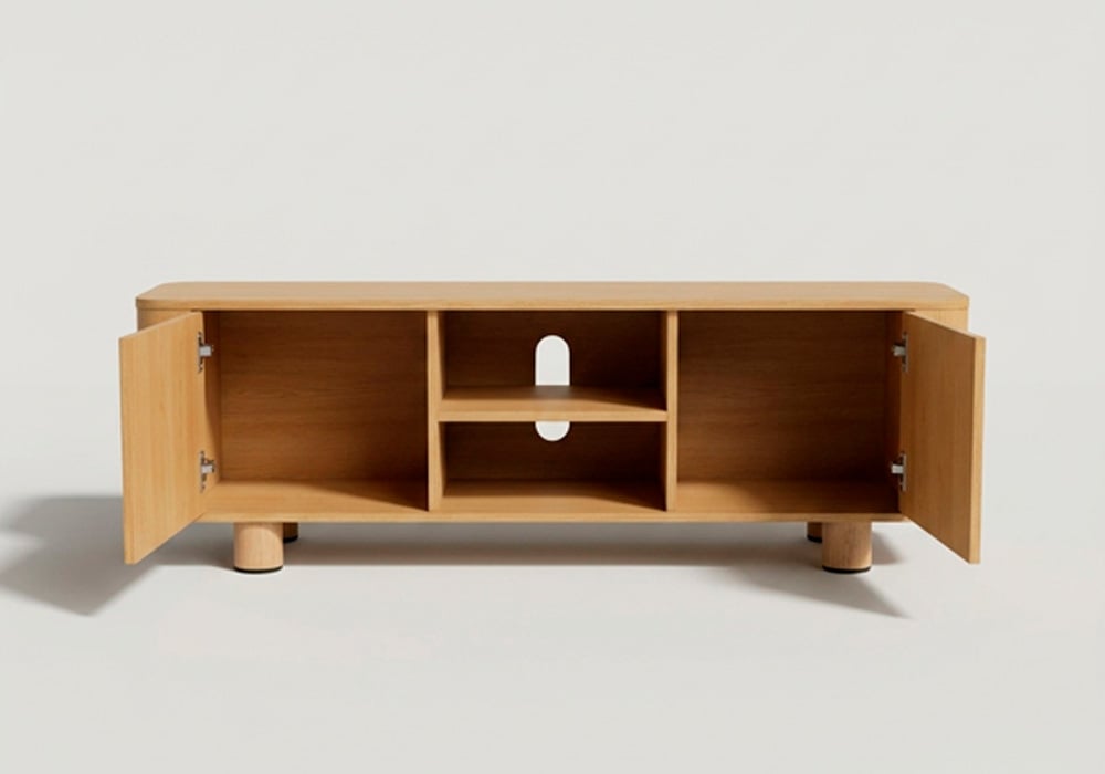 Mueble TV acabado en roble MORES Mueble TV acabado en roble MORES
