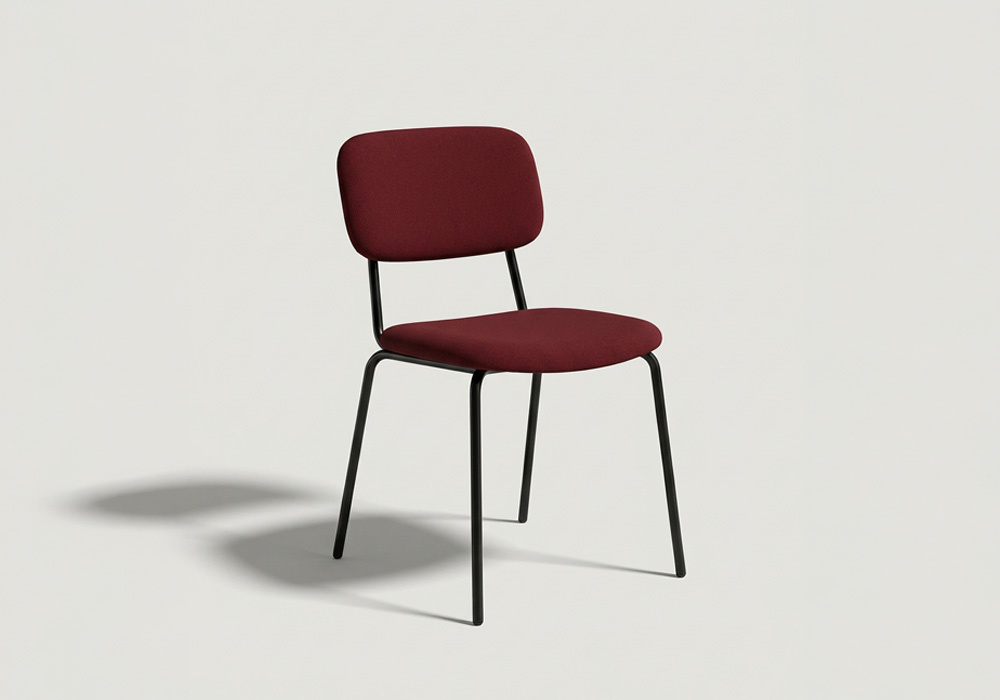 Silla apilable STACK GRANATE LADO