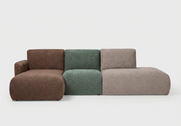 Sofá modular terminal con módulo y chaiselongue TINA Sofá modular terminal con módulo y chaiselongue TINA