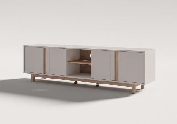 Mueble TV 4 puertas y huecos SAIKO