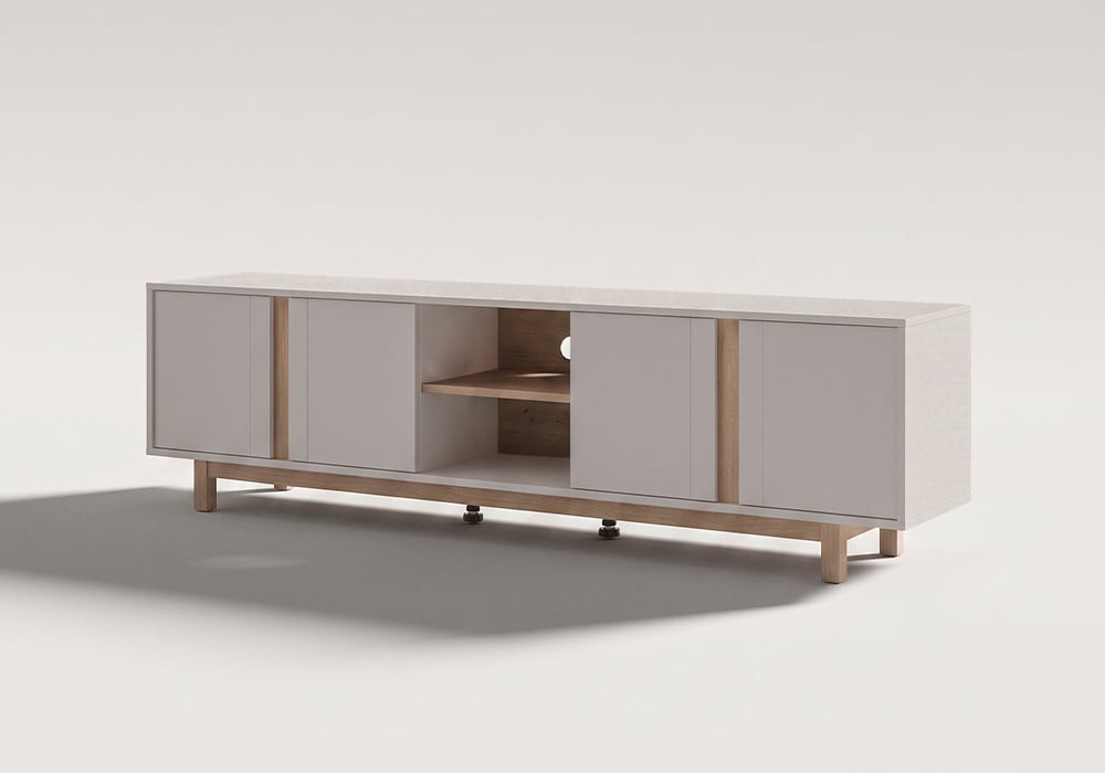 Mueble TV 4 puertas y huecos SAIKO