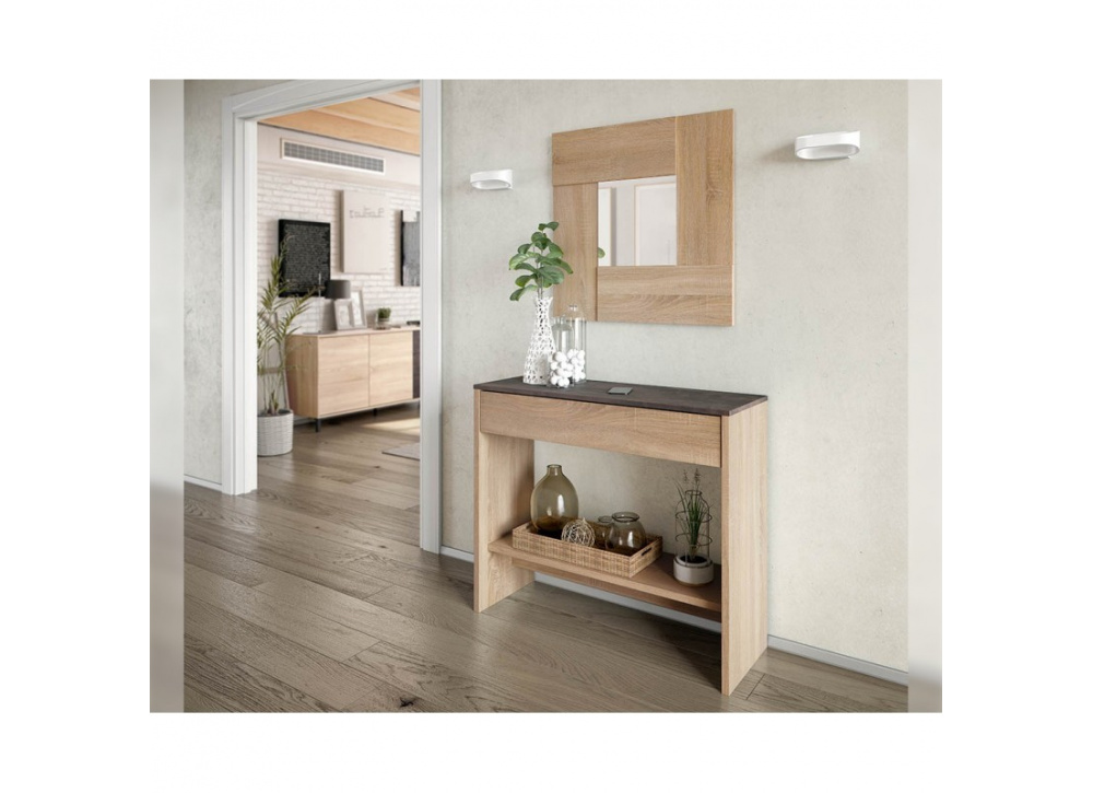 CORREDOR COM ESPELHO E GAVETA SAYER