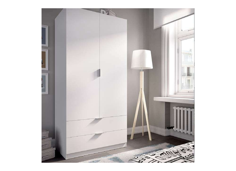 ARMARIO 2 PTAS+2CAJ BLANCO KOAN