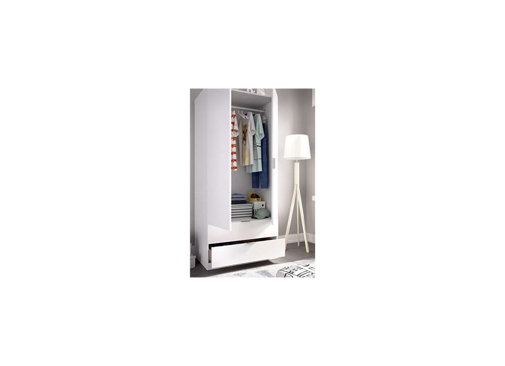 ARMARIO 2 PTAS+2CAJ BLANCO KOAN