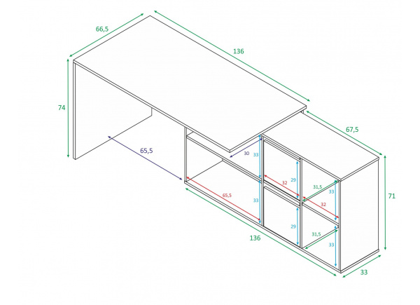 MESA DE ESCRITÓRIO PALMER