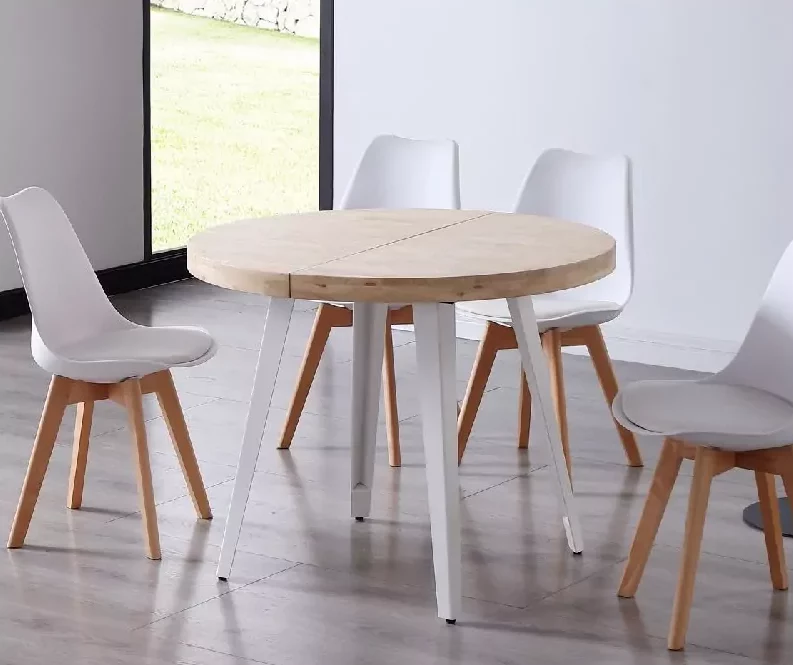 Mesa de comedor redonda extensible EIRE