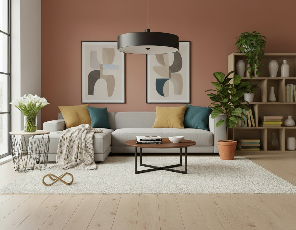 Mesa auxiliar con tapa de madera zig ZAG