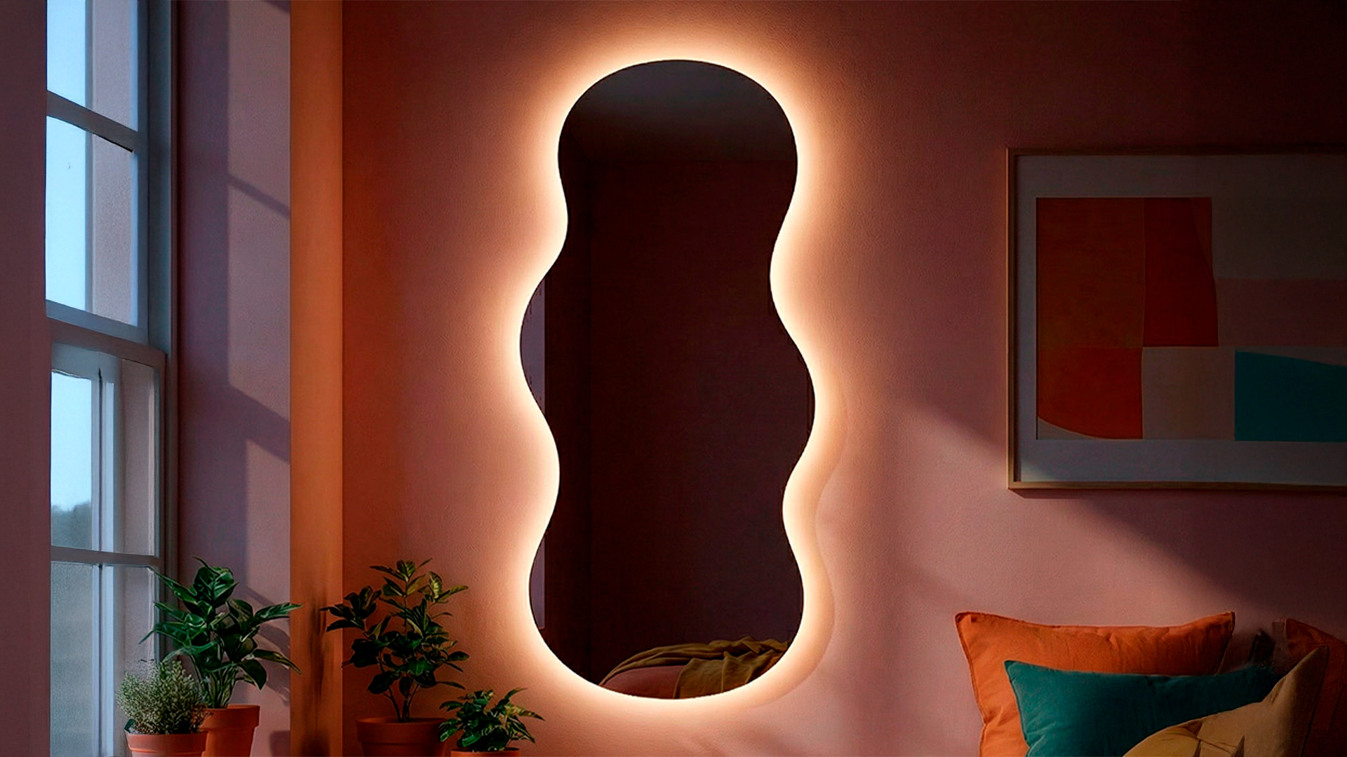 Espejo pared con leds SINUS