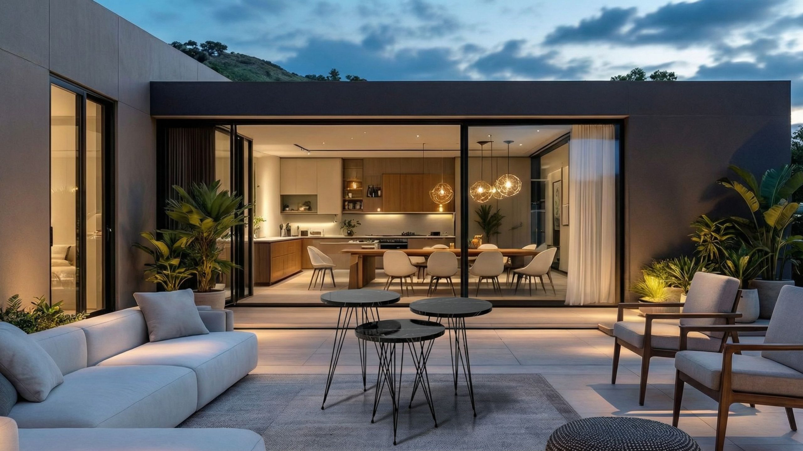 Terraza juvenil con mesas auxiliares ELLIOT