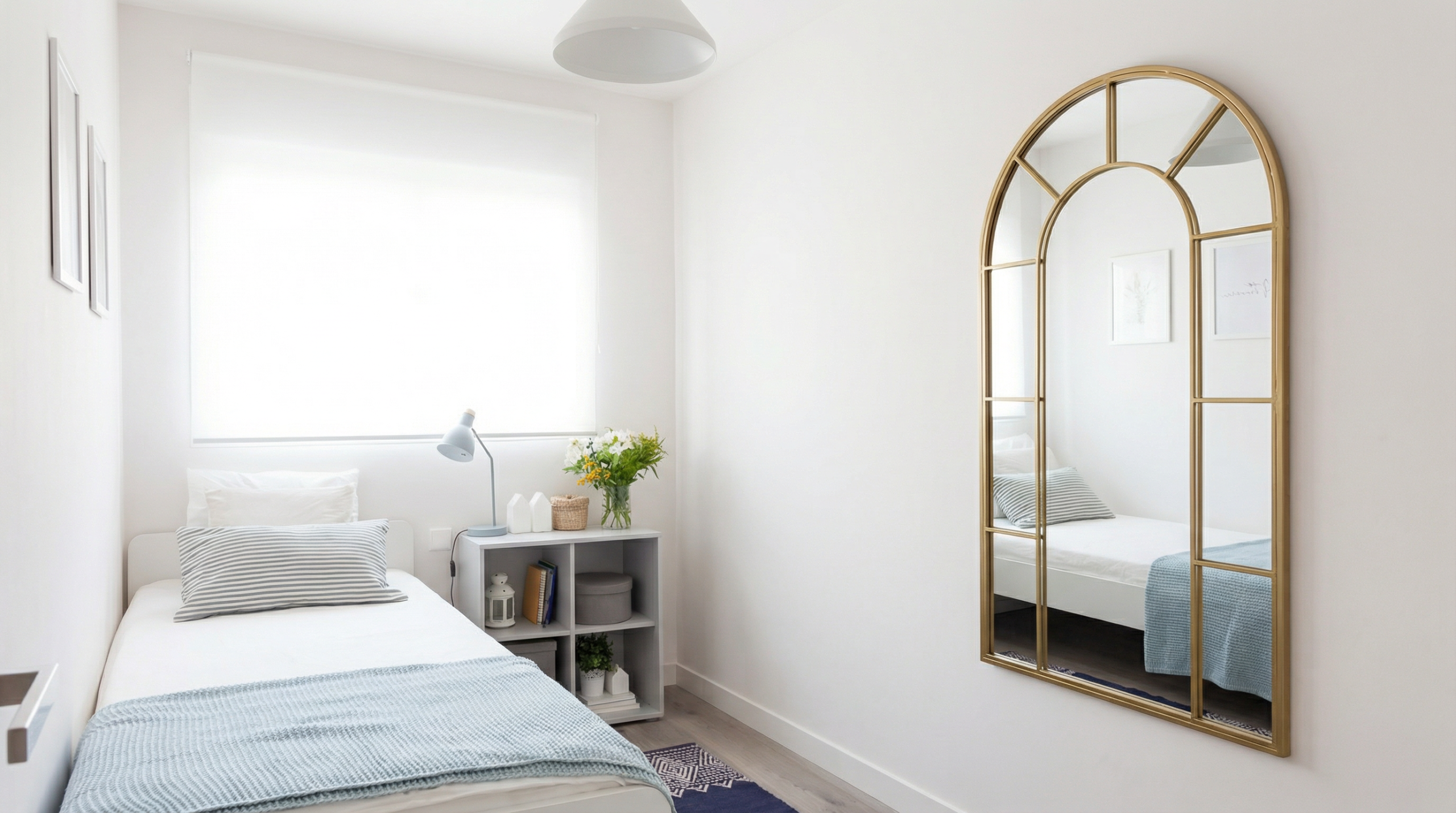 Dormitorio juvenil con Espejo en forma de ventana GOLDEN