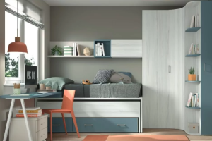 armario curvo en esquina, con canteado pvc 