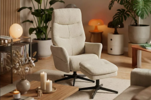 sillón relax de respaldo alto con reposapiés