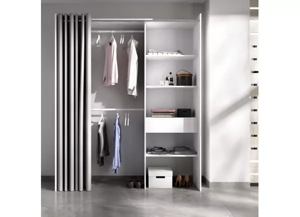 VESTIDOR ARMARY COM CAJON E CORTINA DUAL VESTIDOR ARMARY COM CAJON E CORTINA DUAL