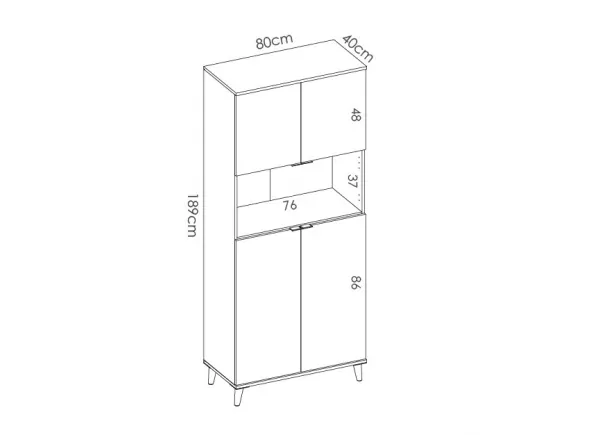 MUEBLE CON PUERTAS Y HUECO KOWI MUEBLE CON PUERTAS Y HUECO KOWI