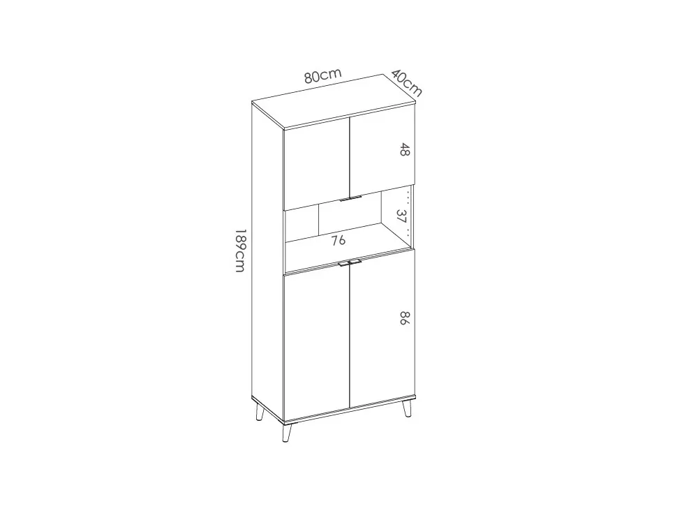 MUEBLE CON PUERTAS Y HUECO KOWI MUEBLE CON PUERTAS Y HUECO KOWI