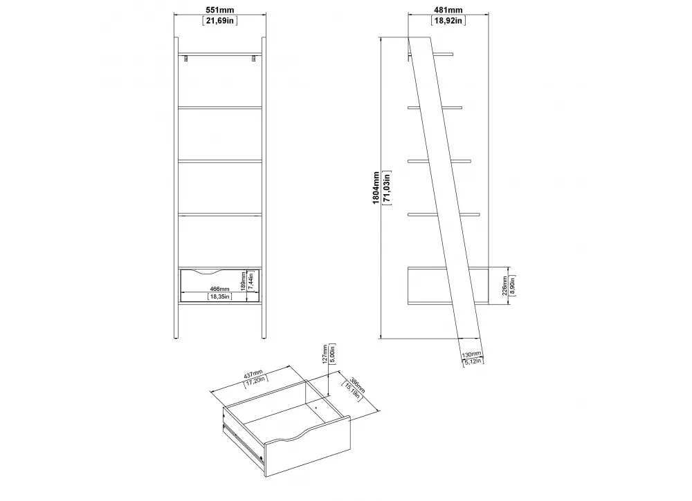 ESTANTERÍA CON CAJÓN TAK