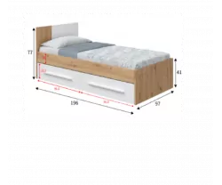 CAMA TENDÊNCIA COM DUAS GAVETAS IXEIA CAMA TENDÊNCIA COM DUAS GAVETAS IXEIA