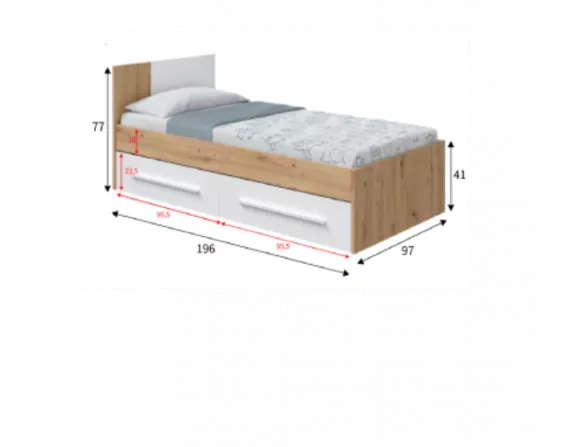 CAMA TENDÊNCIA COM DUAS GAVETAS IXEIA CAMA TENDÊNCIA COM DUAS GAVETAS IXEIA