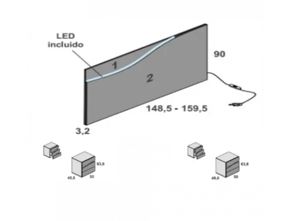 DORMITORIO MATRIMONIO MIAMI 2 DORMITORIO MATRIMONIO MIAMI 2