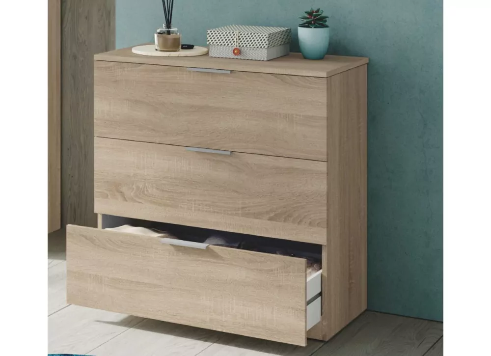 Cómoda de tres cajones COVA