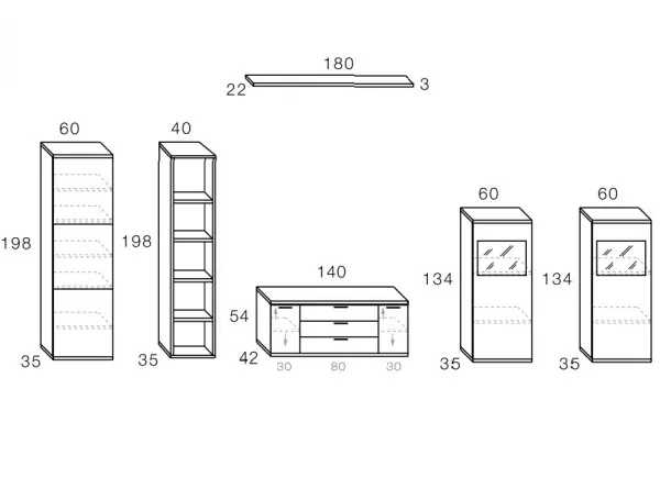Mueble para salon ARES Mueble para salon ARES