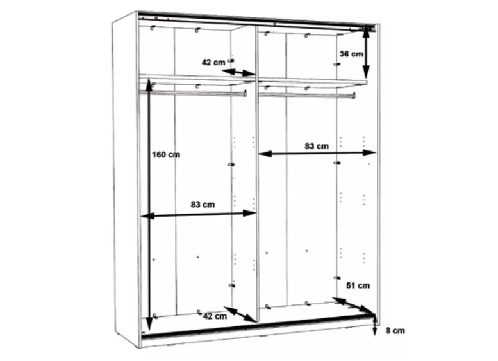 Armario de puertas correderas OLSON Armario de puertas correderas OLSON