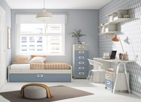 CÓMODA 2 GAVETAS COM RODAS CLEO