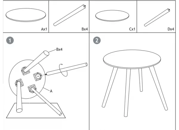 Set de 2 mesas nido TANGER