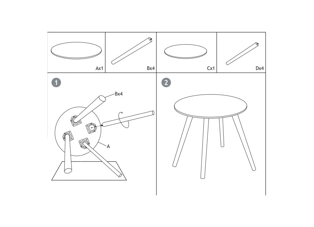 Set de 2 mesas nido TANGER