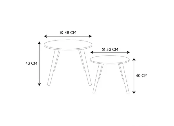 Set de 2 mesas nido TANGER