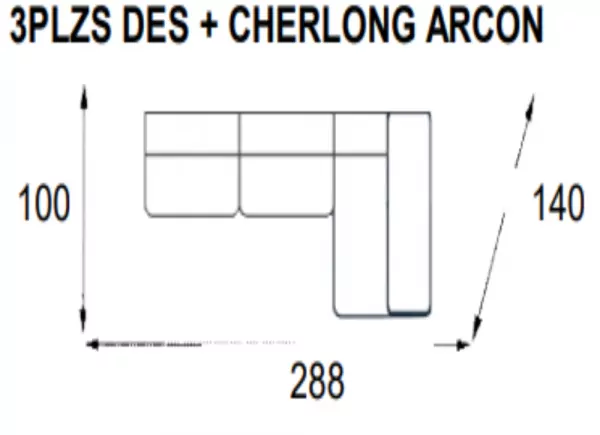 Sofa con chaiselongue CESET Sofa con chaiselongue CESET