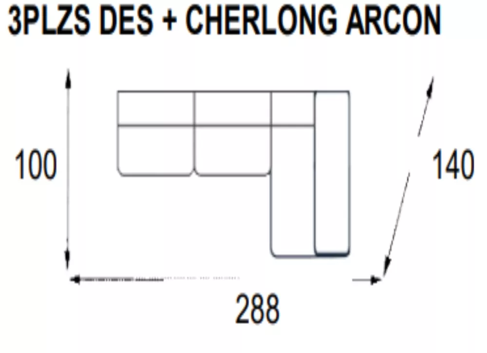 Sofa con chaiselongue CESET Sofa con chaiselongue CESET